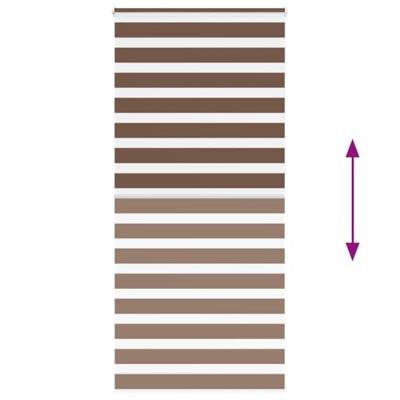 VidaXL Zebra rolgordijn 95x230 cm stofbreedte 90,9 cm polyester bruin