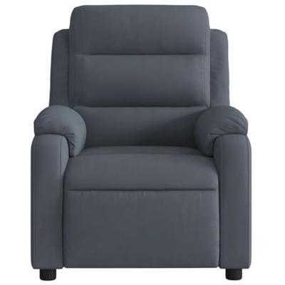Fauteuil verstelbaar fluweel donkergrijs