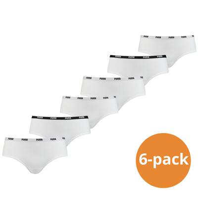 Puma Hipster Dames Wit 6-Pack-L