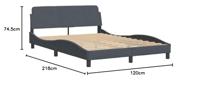 Bedframe zonder matras 120x200 cm fluweel donkergrijs - thumbnail