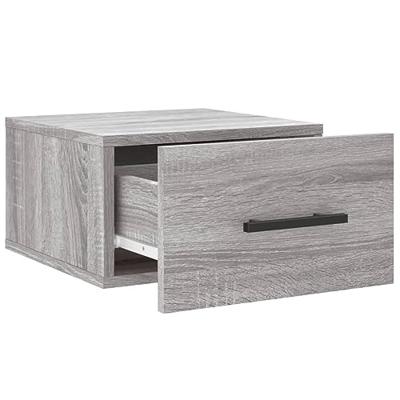 Nachtkastjes 2 st wandgemonteerd 35x35x20 cm grijs sonoma eiken