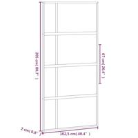VidaXL Schuifdeur 102,5x205 cm gehard glas en aluminium zwart - thumbnail