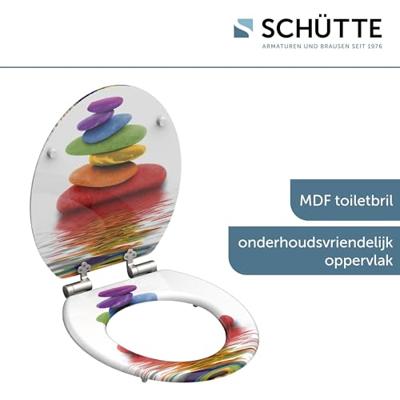SCHÜTTE toiletbril met soft-close colorful stones