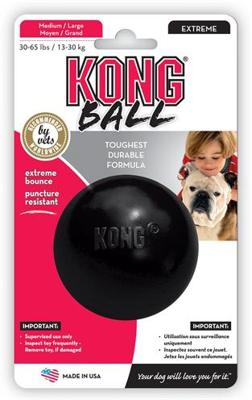 Hond X-treme rubber bal zwart medium Kong Gebr. de Boon - Kong Hond X-treme rubber bal zwart medium Kong Gebr. de Boon - Kong