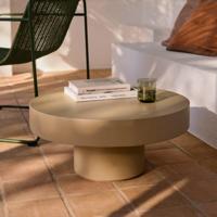 Kave Home Aiguablava salontafel Ø66 cm cement Beige - thumbnail