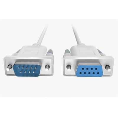 DB9 Male to Female Null Modem Cable,3m White