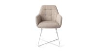 Jesper Home Noto eetkamerstoel Biscuit Beach cross white - thumbnail