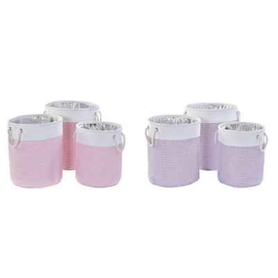 Mandenset DKD Home Decor Polyester 40 x 40 x 49 cm (2 Stuks)