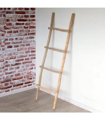 Decoratieladder Teakhout 150cm