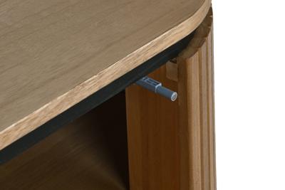 Nachtkastje Home ESPRIT Natuurlijk Metaal Paulownia hout 60 x 43 x 57 cm