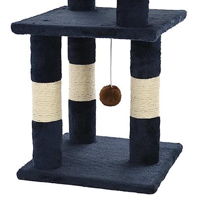 VidaXL Kattenkrabpaal met sisal krabpalen 65 cm blauw
