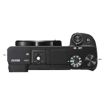 Sony Alpha 6100 APS-C spiegelloze camera, snelle 0,02 s autofocus met oogherkenning voor mens en dier, 4K-filmopnames en kantelbaar display