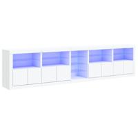 Dressoir met LED-verlichting 283x37x67 cm wit - thumbnail