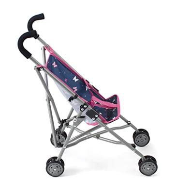 Mini-Poppenbuggy Roma - Vlinders Navy Roze - thumbnail