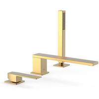 Badrand kraan Tres Slim | Inbouw | Mengkraan | 2-weg | Vierkant | 24k Goud mat - thumbnail