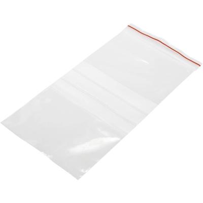 Hersluitbare zak met etiketstrook (b x h) 100 mm x 200 mm Transparant Polyethyleen 1 stuk(s)
