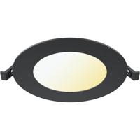 LED Downlight Inbouwspot Dimbaar - Brinton Thin - 6W 470lm 120° Bundelhoek - Aanpasbare Lichtkleur 3000K-4000K-6500K - IP40 - Rond - Zwart - Ø128mm Buitenmaat - Ø110mm Zaagmaat - thumbnail