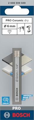 Bosch Accessories 2608599049 Glas- en keramiekboren 6 mm Gezamenlijke lengte 66 mm 1 stuk(s)