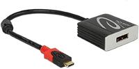 Delock USB 2.0 Adapter [1x USB-C stekker - 1x DisplayPort bus] 63312 0.2 m - thumbnail
