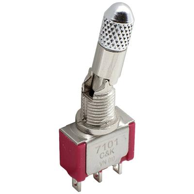 C & K Switches 7415SYWQE Tuimelschakelaar 120 V/AC, 28 V/DC 5 A 4x aan/aan/aan Moment/0/moment 1 stuk(s) Bulk