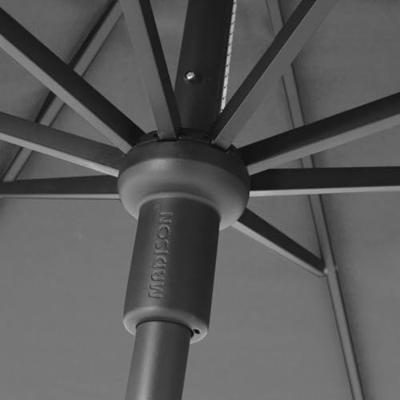 Parasol Paros II Rond Ø3m met kniksysteem - Licht Grijs - thumbnail
