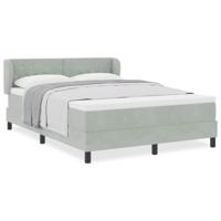 Boxspringbed met donkergrijs fluwelen matras 80x200 cm - thumbnail