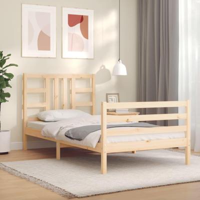 Bedframe zonder matras massief grenenhout 90x200 cm