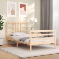 Bedframe zonder matras massief grenenhout 90x200 cm - thumbnail