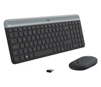 Toetsenbord en muis Logitech 920-009198 Zwart Staal Qwerty Spaans QWERTY - thumbnail