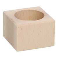 Playwood Waxinelichthouder vierkant beukenhout, 4cm - thumbnail