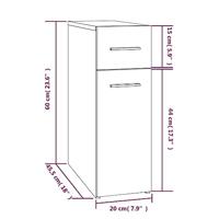 Apothekerskast 20x45,5x60 cm bewerkt hout grijs sonoma eiken - thumbnail