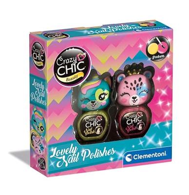 Clementoni crazy chic nagellak geel/roze, 2st. Clementoni crazy chic nagellak geel/roze, 2st.