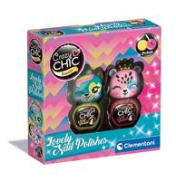 Clementoni crazy chic nagellak geel/roze, 2st. - thumbnail