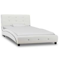 Bedframe kunstleer wit 90x200 cm - thumbnail