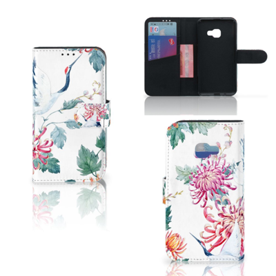 Samsung Galaxy Xcover 4 | Xcover 4s | Telefoonhoesje | Met pasjeshouder | Bird Flowers Samsung Galaxy Xcover 4 | Xcover 4s | Telefoonhoesje | Met pasjeshouder | Bird Flowers