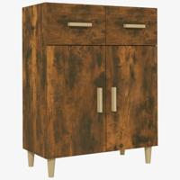Dressoir 69,5x34x89 cm bewerkt hout gerookt eikenkleurig - thumbnail