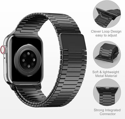 Magnetische stalen band - Zeer sterke magneet - Zwart - Geschikt voor Apple Watch 44mm / 45mm / 46mm / 49mm Magnetische stalen band - Zeer sterke magneet - Zwart - Geschikt voor Apple Watch 44mm / 45mm / 46mm / 49mm