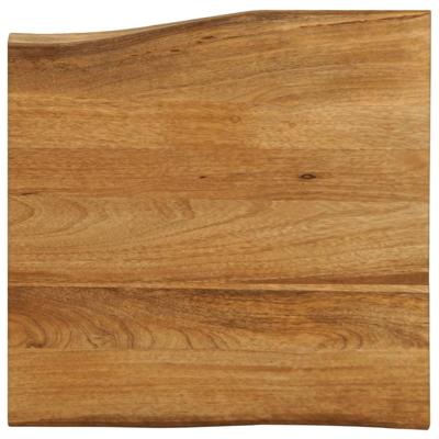 Tafelblad met natuurlijke rand 80x80x2,5 cm massief mangohout