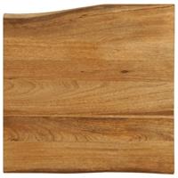 Tafelblad met natuurlijke rand 80x80x2,5 cm massief mangohout - thumbnail