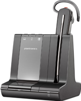 Plantronics DECT Mono-headset 'Savi W8240' convertibel, met basisstation, hoofdbeugel + nekbeugel en oorhaak, SoundGuard, zwart - thumbnail