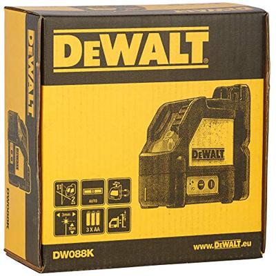 DeWALT DW088K Zelfnivellerende Kruislijnlaser - 2 Stralen - Rood