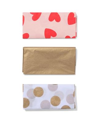 HEMA Vloeipapier goud-hart - 3 stuks