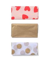 HEMA Vloeipapier goud-hart - 3 stuks - thumbnail