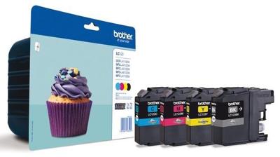Brother inktcartridge, 600 pagina's, OEM LC-123VALBPDR, 4 kleuren Brother inktcartridge, 600 pagina's, OEM LC-123VALBPDR, 4 kleuren