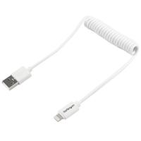 StarTech.com Lightning-naar-USB-kabel - gekruld - 60 cm, wit - thumbnail