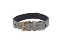 Beeztees Balacron Ax kunstleer grijs halsband hond 52-62cm x 30mm - thumbnail