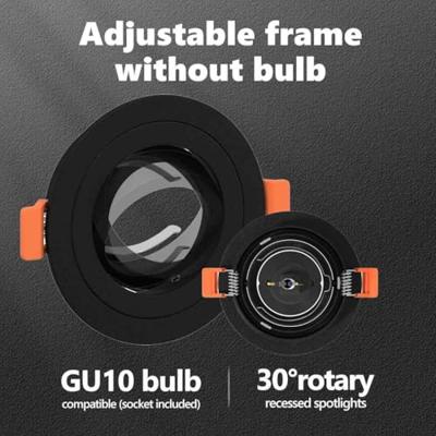 VidaXL Spotje 24 pcs zwart 9 x 9 x 2 cm aluminium