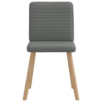 Eetkamerstoelen 4 st stof donkergrijs