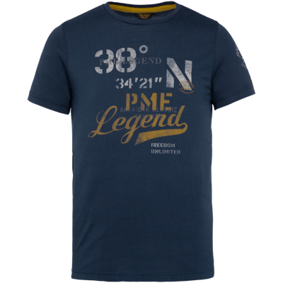 PME Legend T-shirt met printopdruk donkerblauw