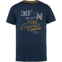 PME Legend T-shirt met printopdruk donkerblauw - thumbnail